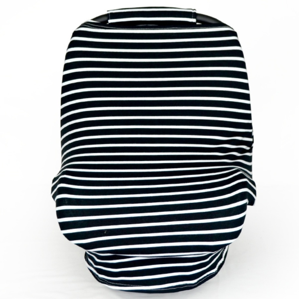 Black and white stripe nursing cover